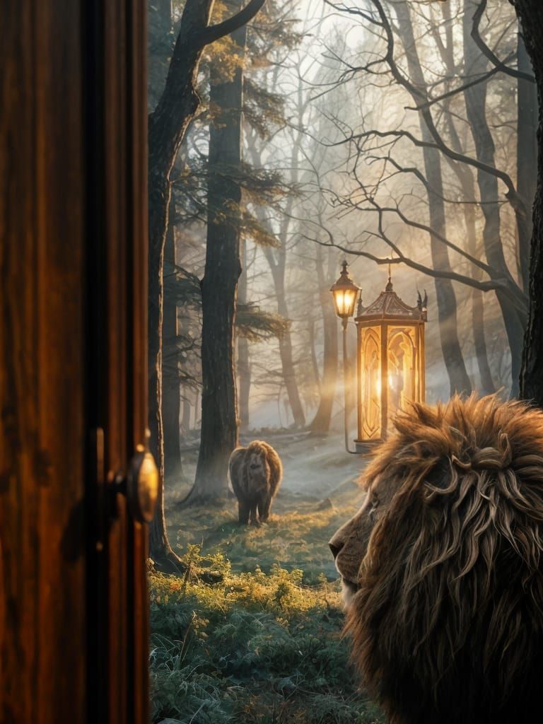 Mystical Forest with Lion's Mane and Wardrobe