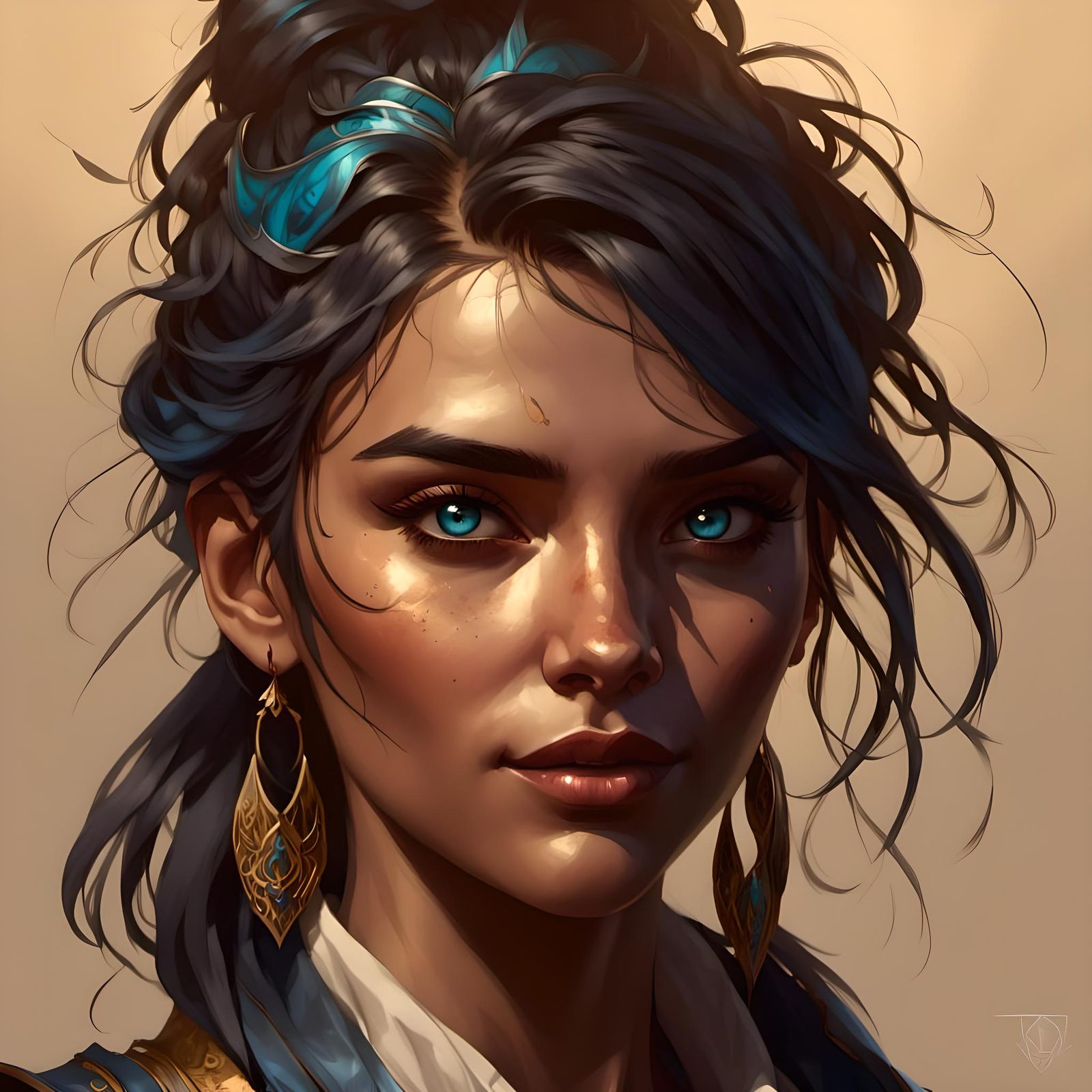 Hyperrealistic Portrait of College Student in D&D Style