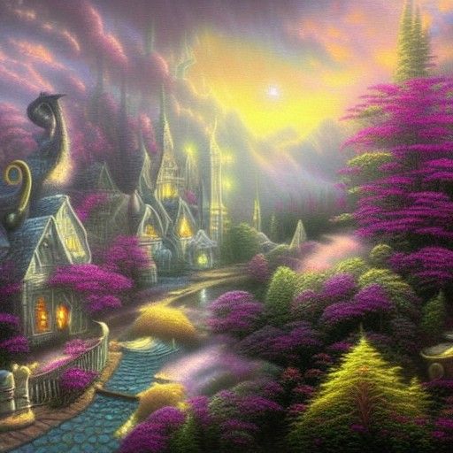 Ethereal Alien Creature in a Fantasy Landscape