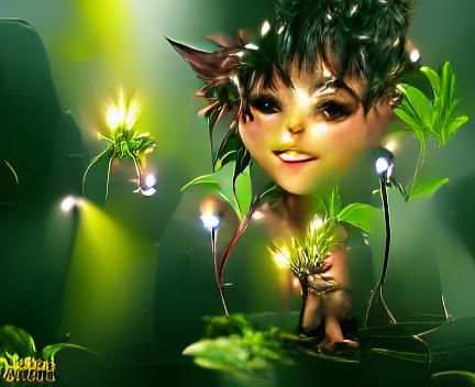 Beautiful Pixie in Sunlit Forest Concept Art