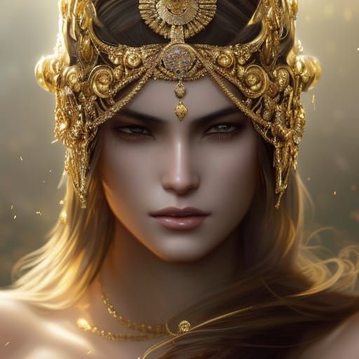 Extravagant Jeweled Crown in Hyperdetailed Digital Art