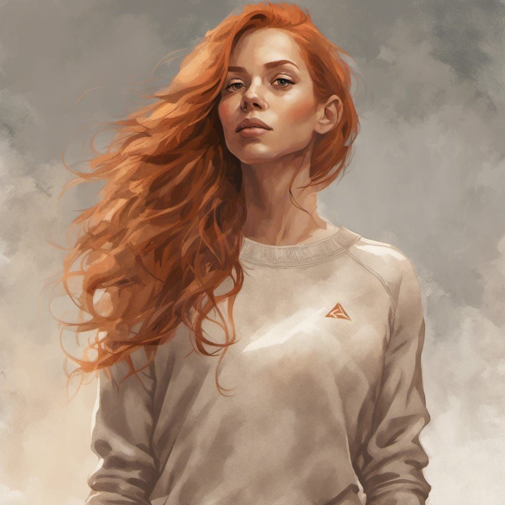 Athletic Woman Portrait in Hyperdetailed Style