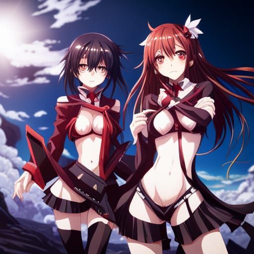 Akeno Himejima and Rias Gremory: Fantasy Concept Art