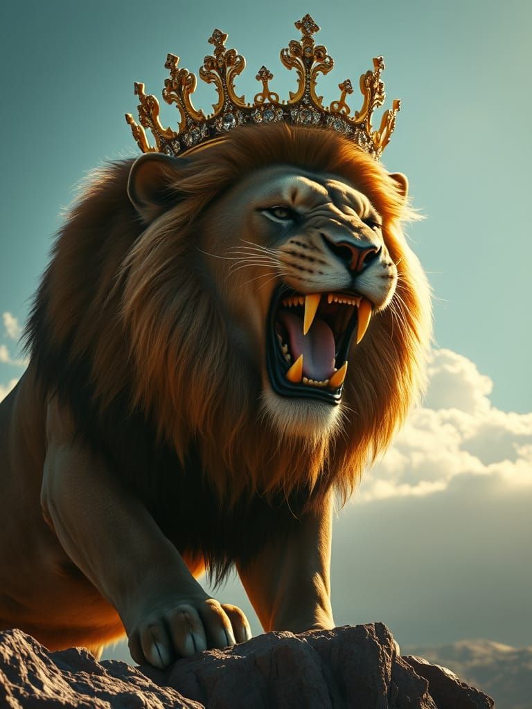 Epic Lion King in Cinematic Digital Art