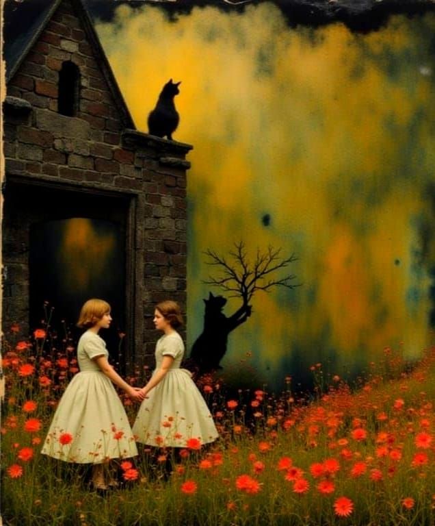 Alice in Wonderland Whimsical Baroque Illustration