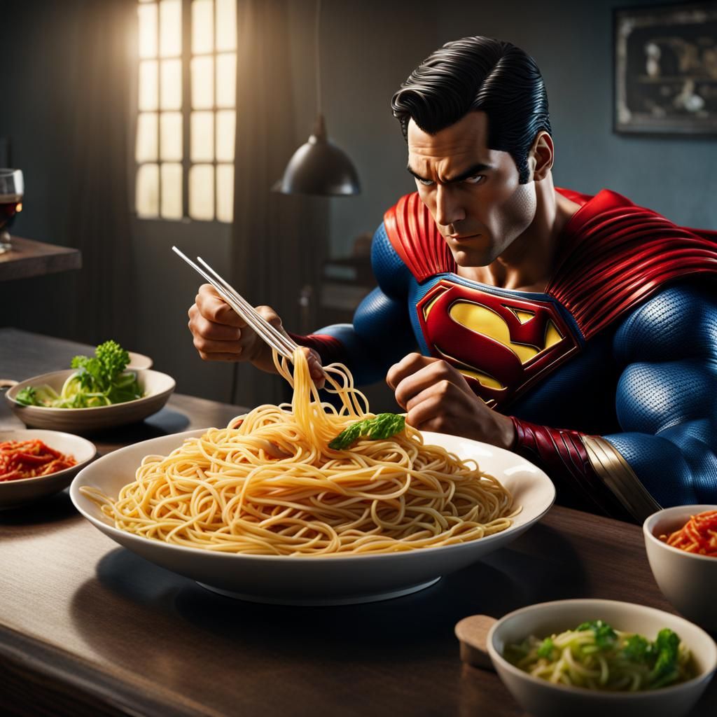 Superman's Spaghetti Feast in UHD