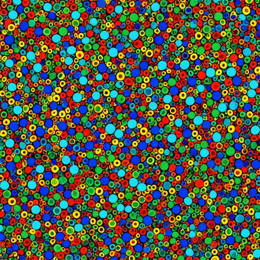 Magic Eye Autostereogram Reveals 3D Ball and Cone