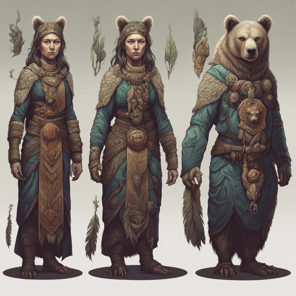 Stunning Shapeshifting Woman Evolves into a Majestic Bear in...