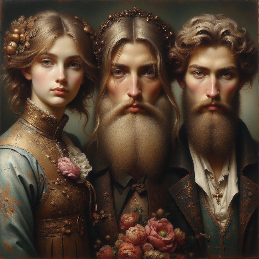 Golden Leaf Dust Portrait of a Couple