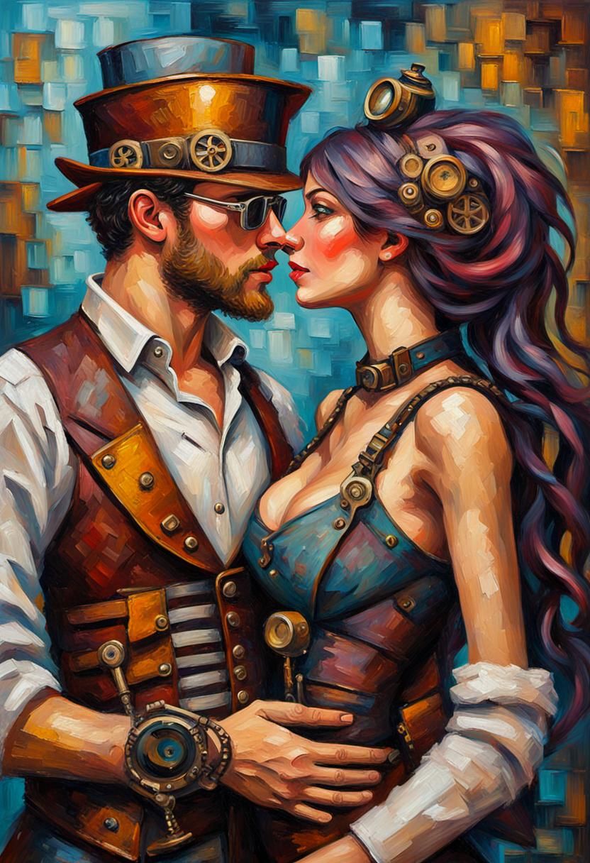 Steampunk-couple
