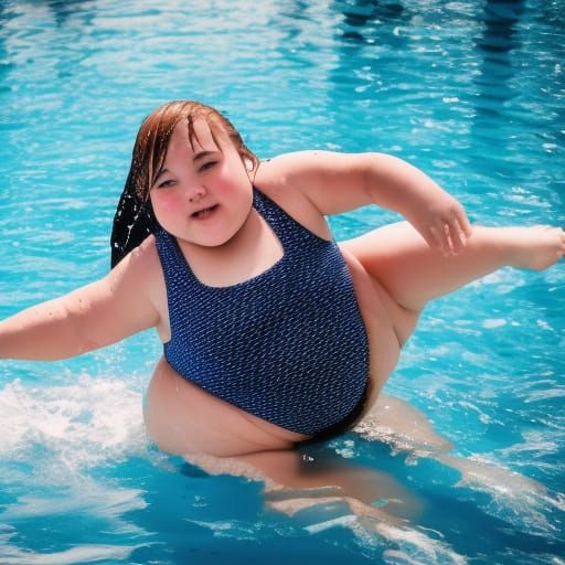 Girl Falling Out of Pool: Professional Photography