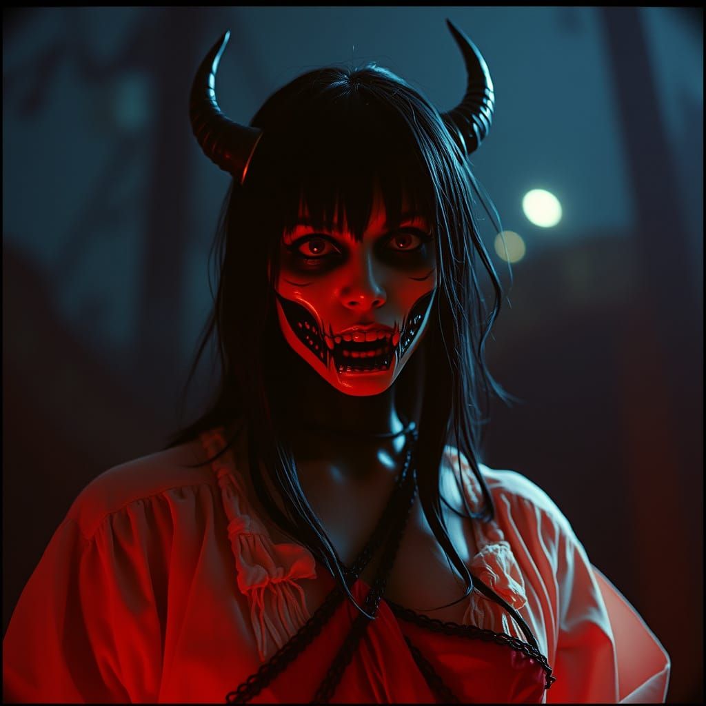 Cinematic Nightmare Waifu: Film Noir Masterpiece