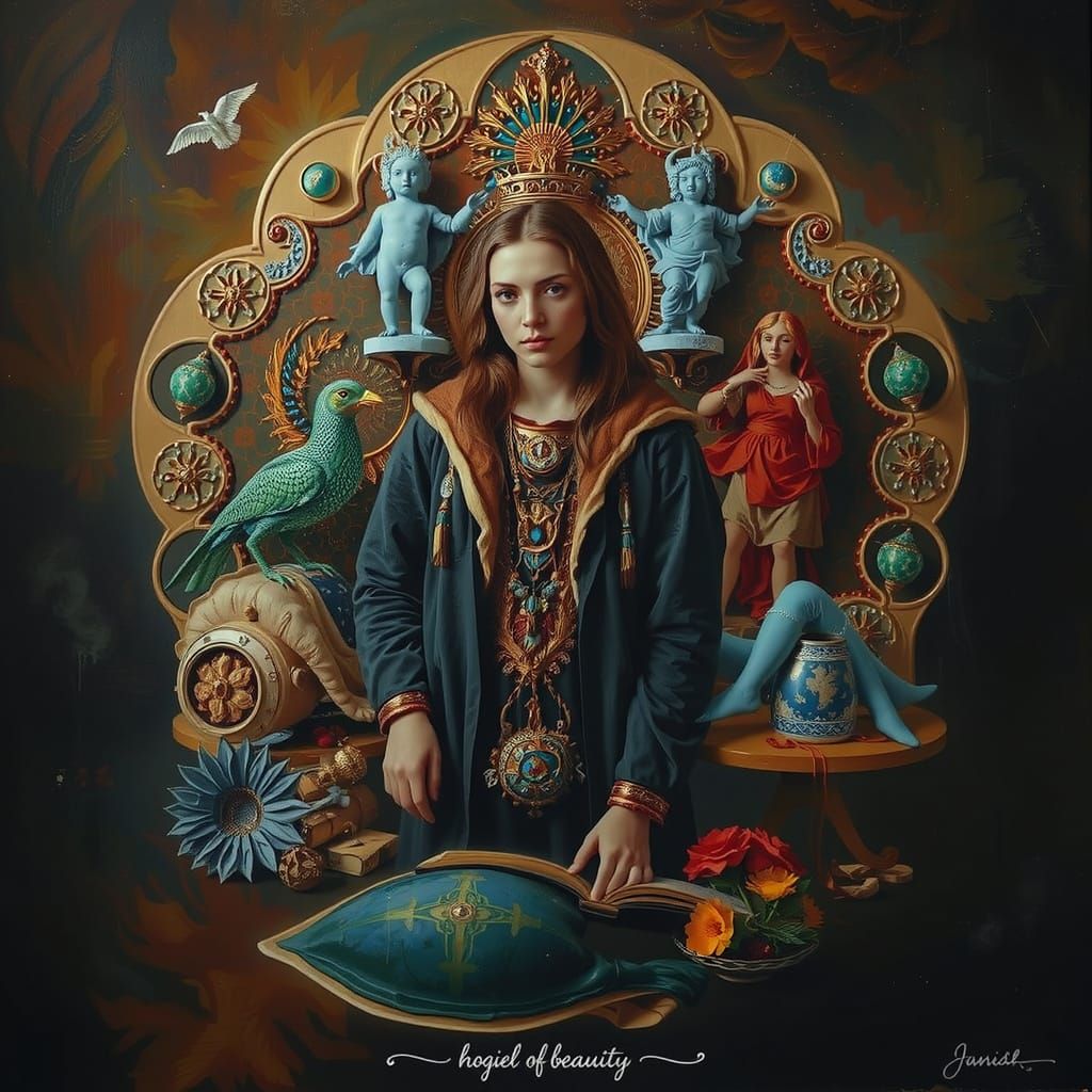 Masterpiece Painting of Beauty and Truth