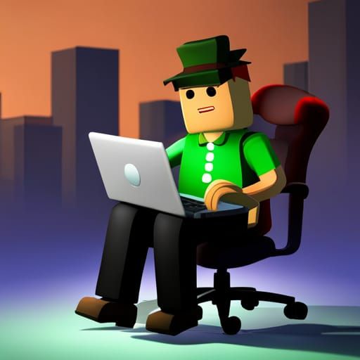 Roblox Character Coding at Night: Fantasy Concept Art