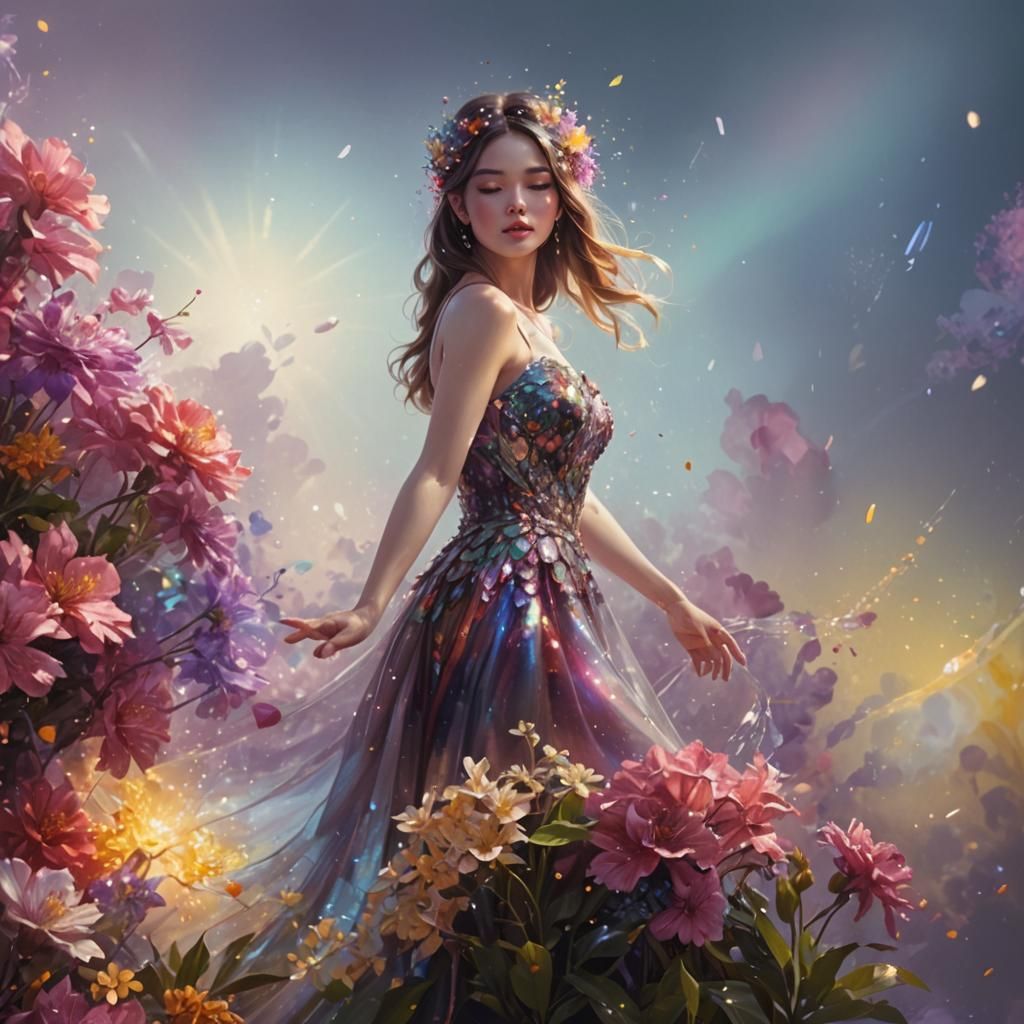 Enchanted Floral Fantasy Figure