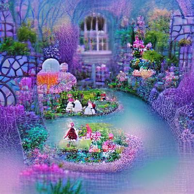 Enchanted Fairytale Garden Illustration