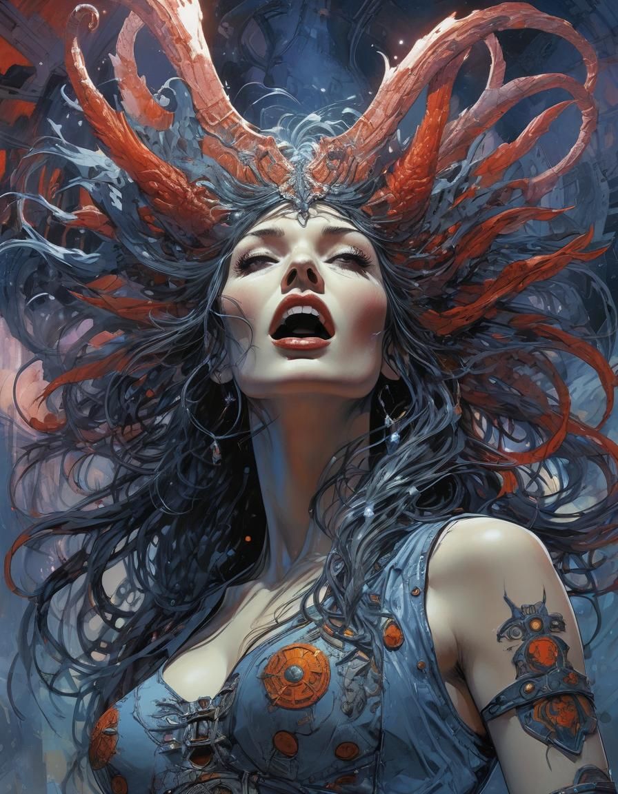 Rock Star Portrait in Vivid Colors