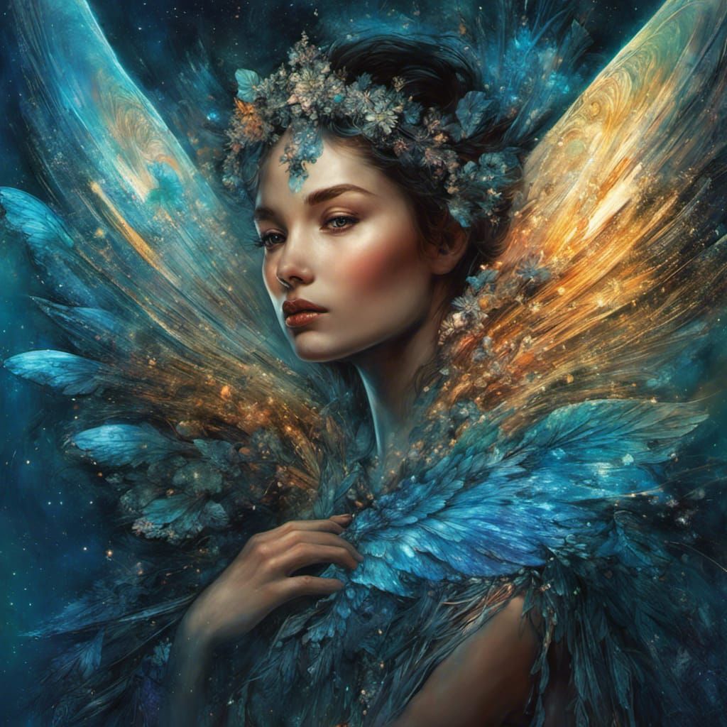 Bioluminescent Baby Fairies in a Maximalist Style