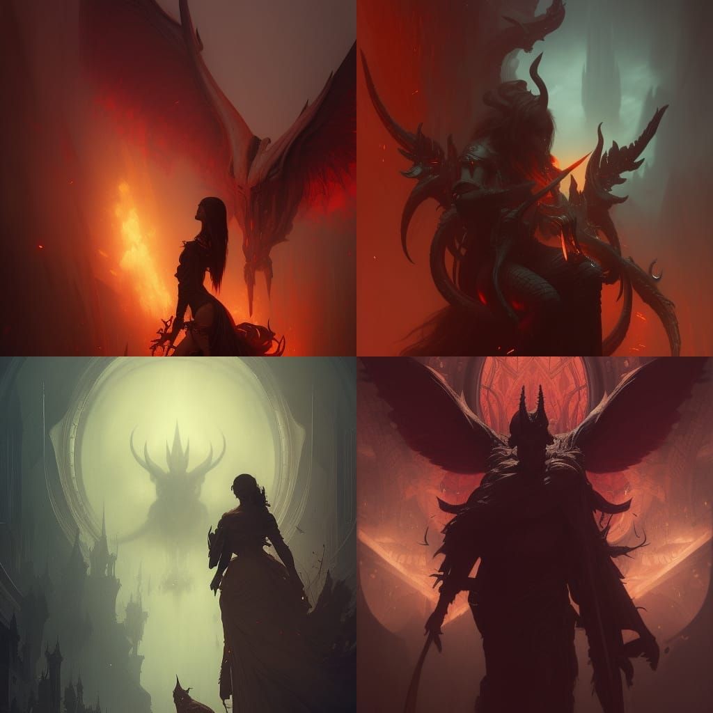 Detailed Devil Concept Art in Dark Fantasy Style