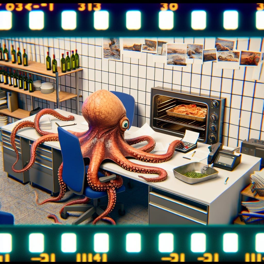Anthropomorphic Octopus at Work: A Film Snapshot