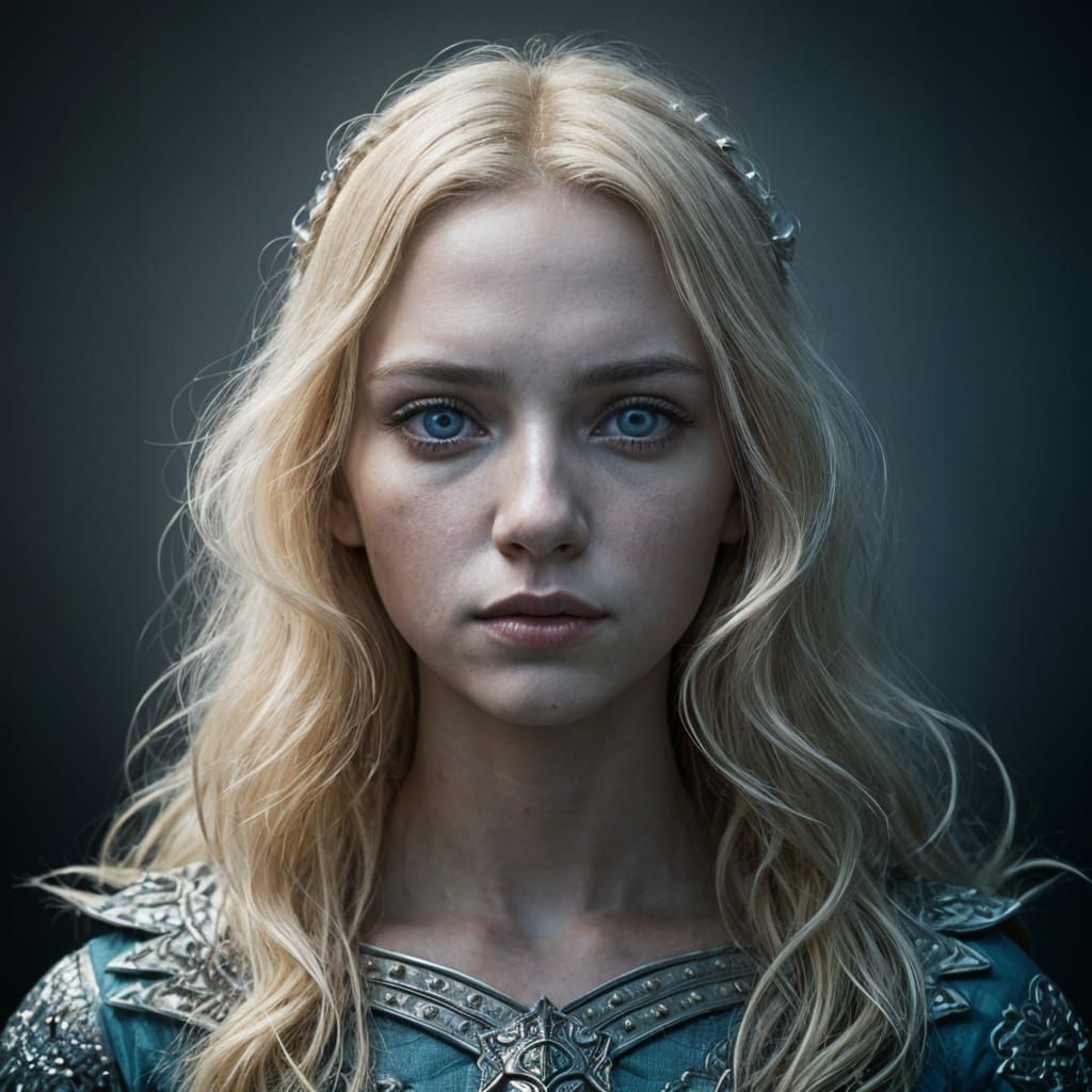 Ethereal Evil Queen in Stunning Blue Attire