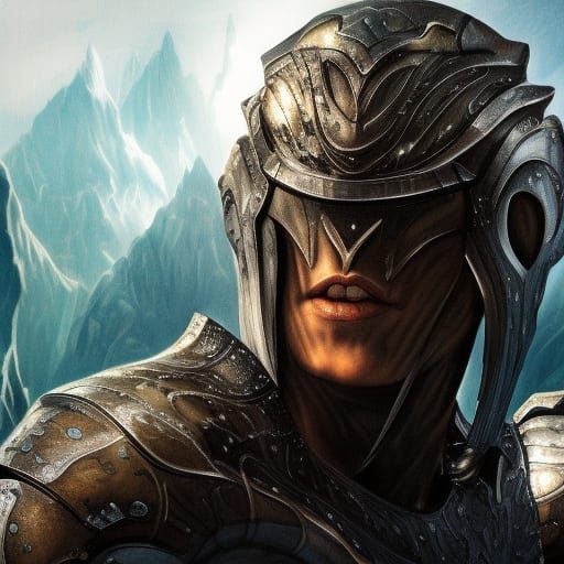 Oblivion: Hyperrealistic Splash Art Portrait