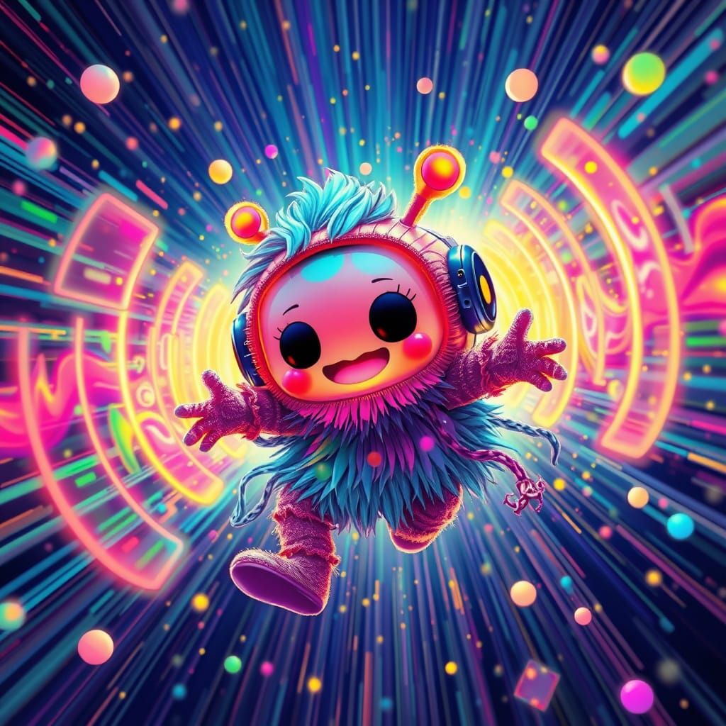 Hyperdetailed Being Frozen in Soundwaves with Volumetric Glo...