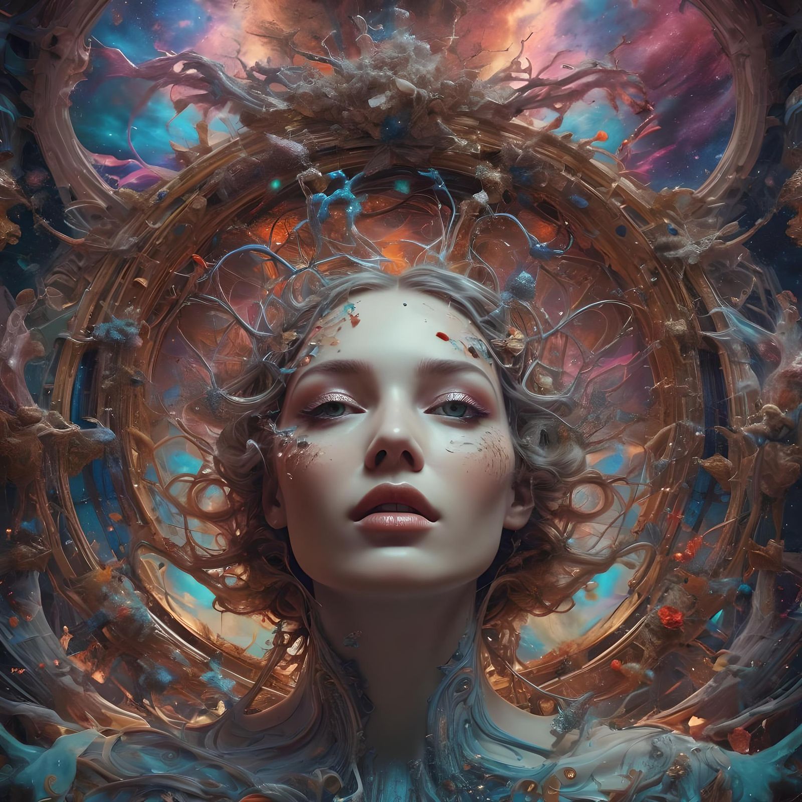 Surreal Ethereal Metamorphosis in Vivid Dreamlike Style