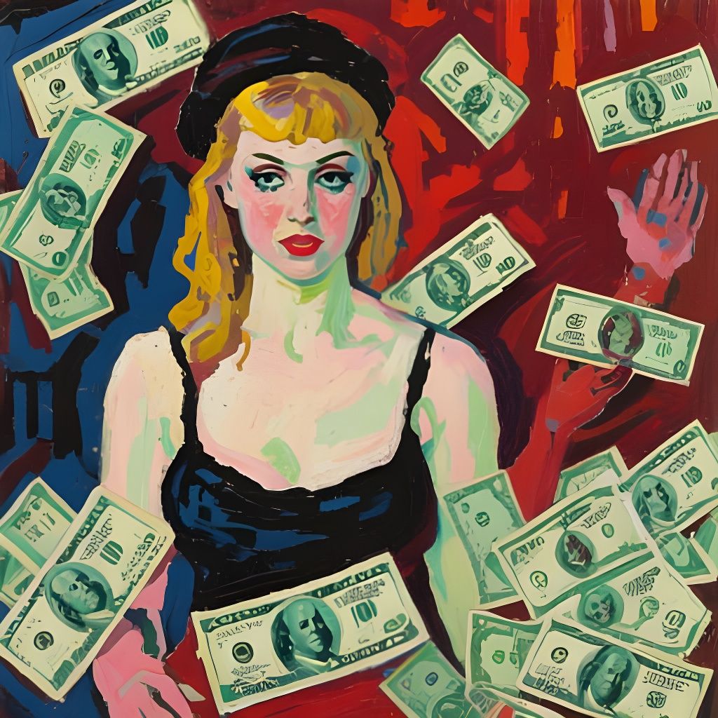 Material Girl Seeking Wealth, Inspired by Classic and Modern...