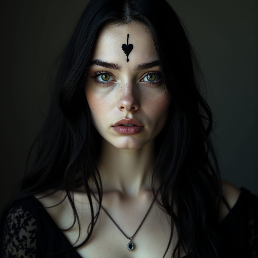 Young Vampire with Gothic Heart in Fantasy Art