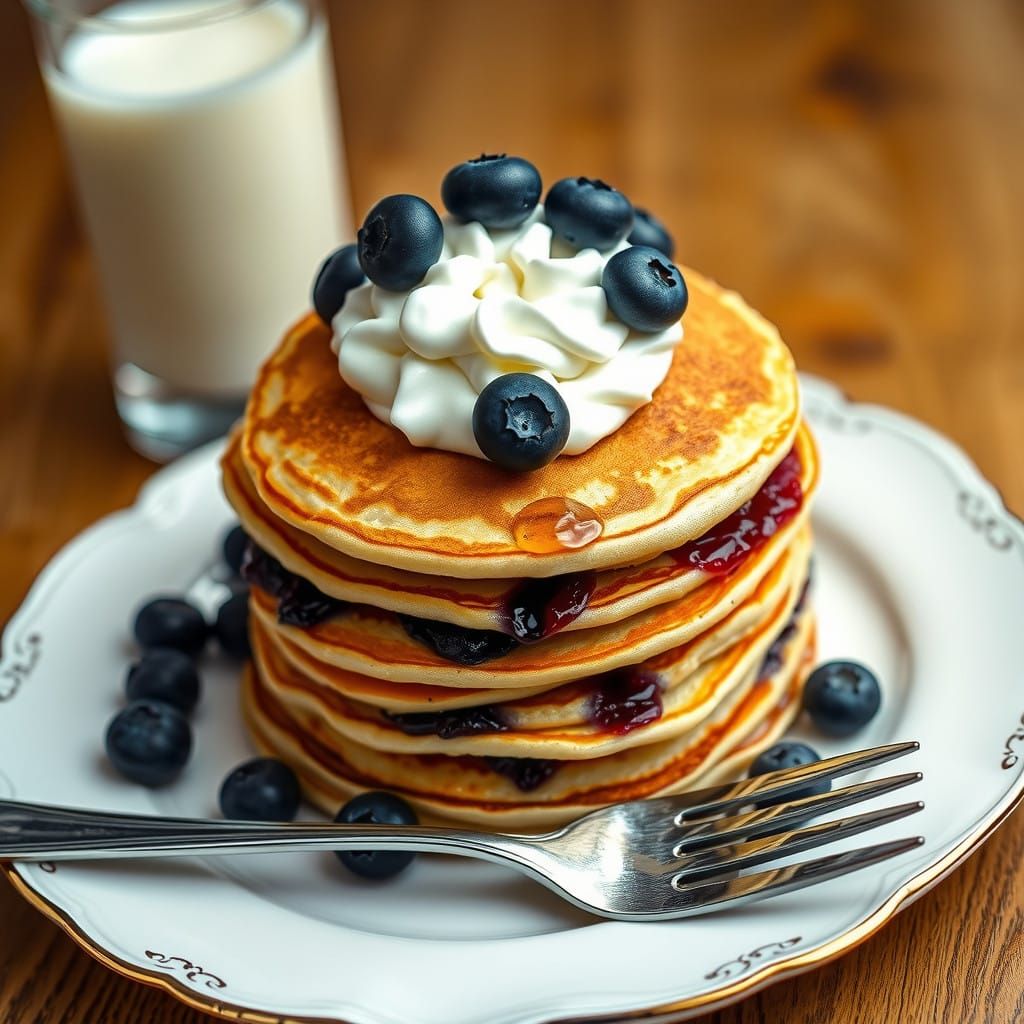 Surreal Breakfast Still Life in Warm Light