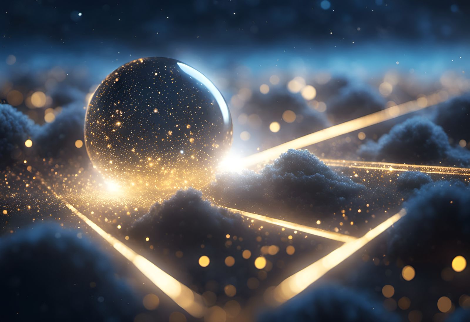 Dreamlike Abstract Illusionism with Radiant Light Rays