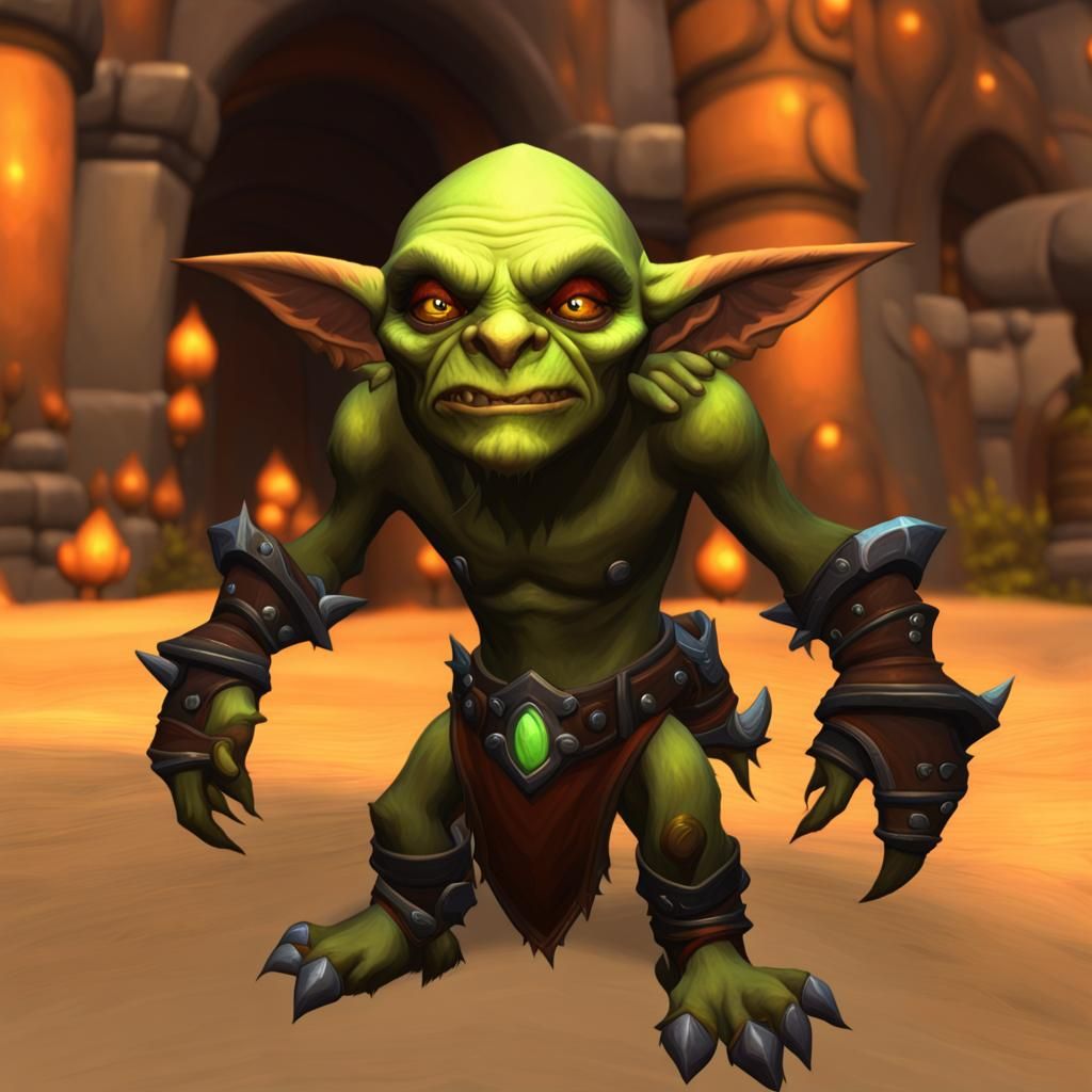 Goblin in Orgrimmar, World of Warcraft Scene