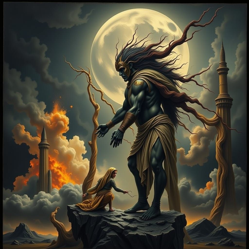 Surreal Horse Dreamscape in Heavy Metal Style