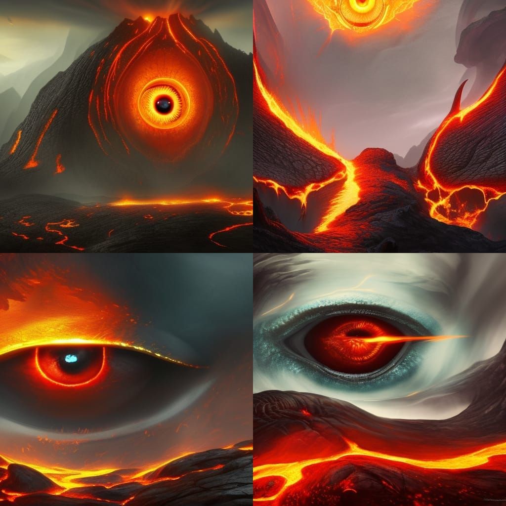 Fiery Eye of Fantasy Lava Concept Art