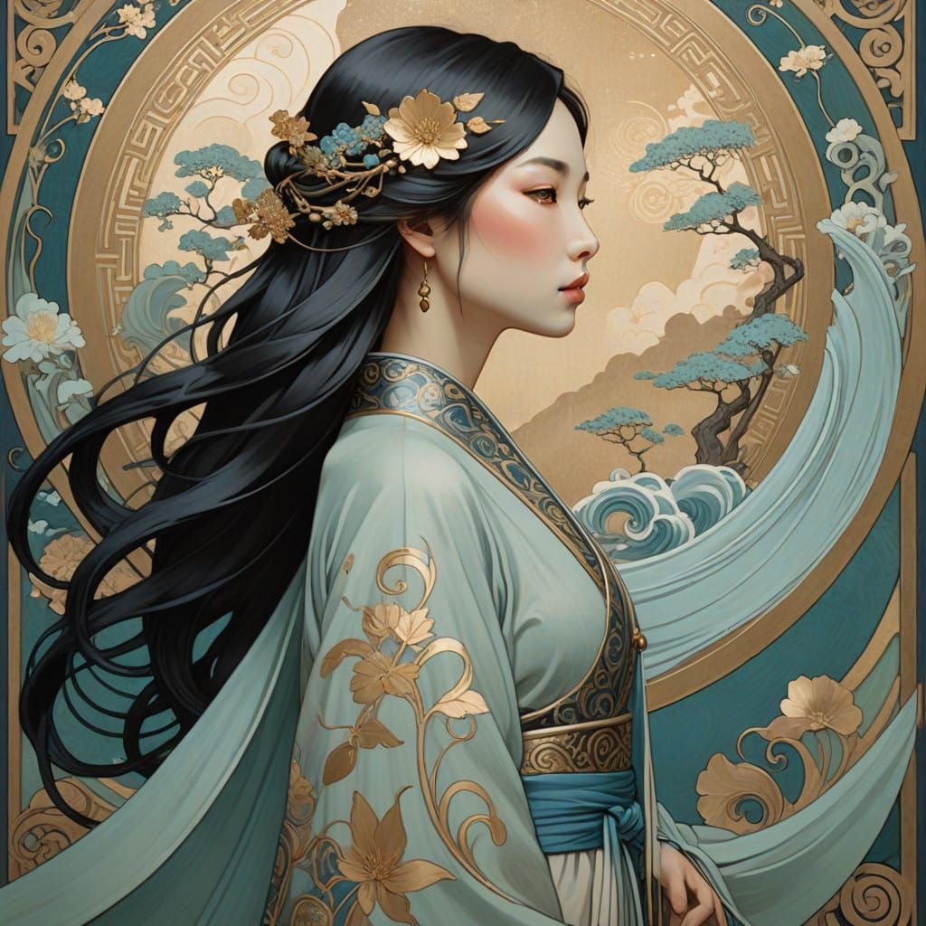 Ethereal Fantasy Maiden in Profile