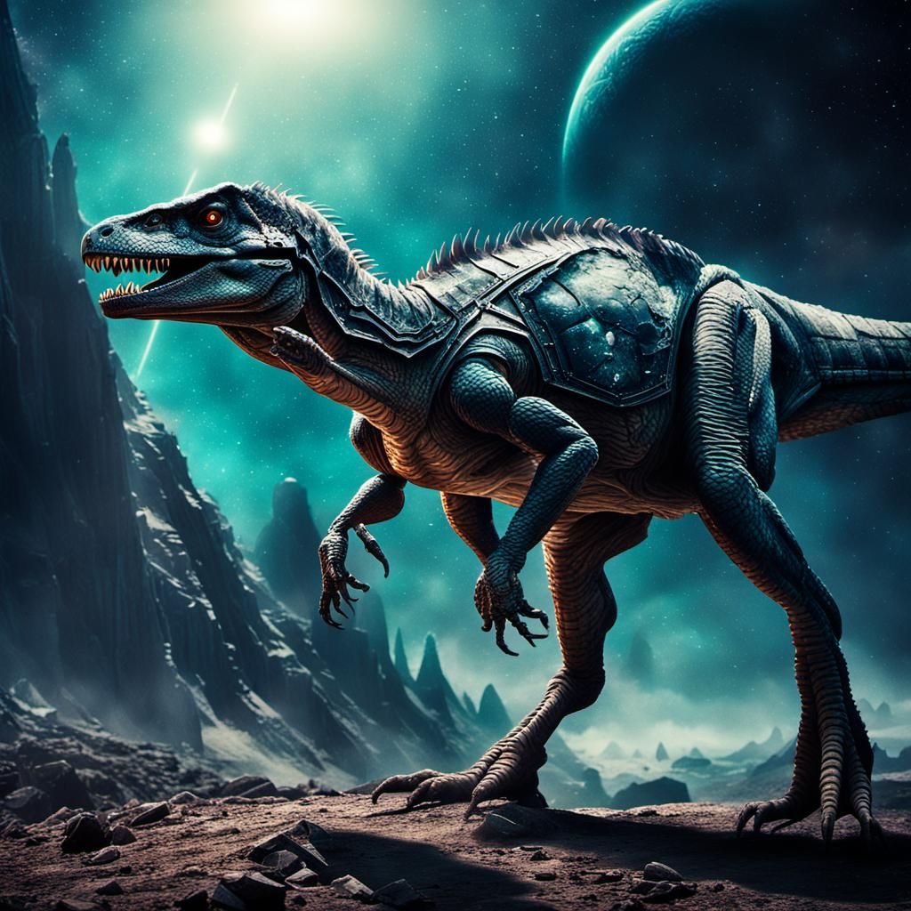 Movie poster, fantasy space world