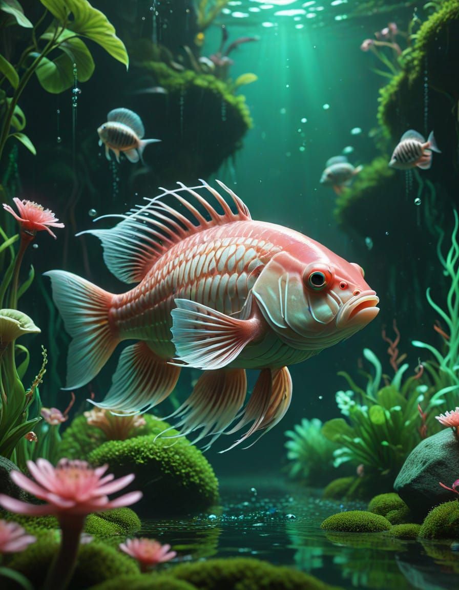 Surreal Fantasy Aquatic Scene in Deep Color