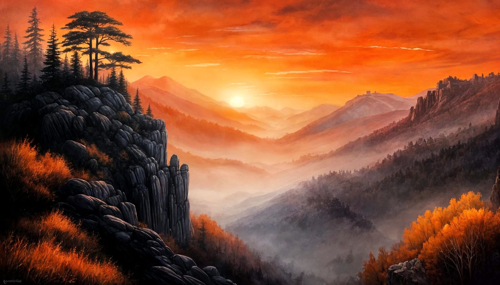 Majestic Orange Sunset