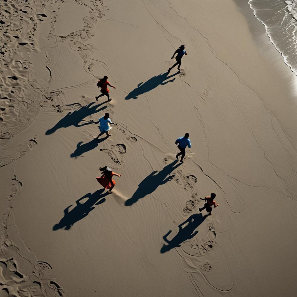 Eerie Shadows Encounter on a Mexican Beach