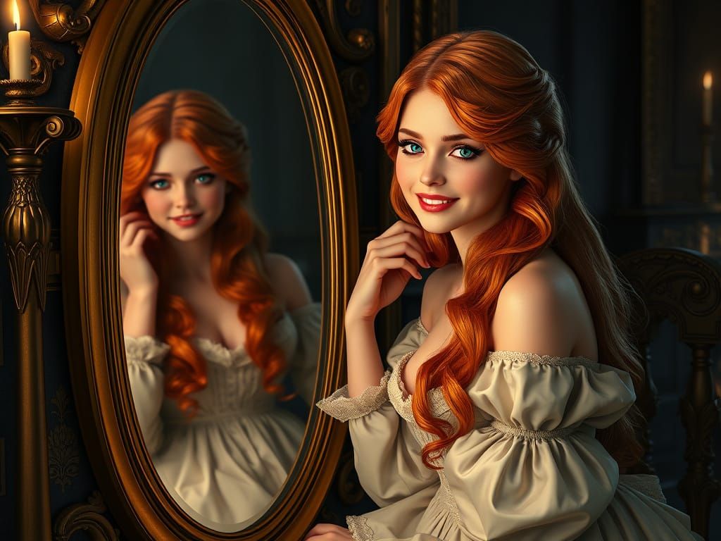 Regency Lady Prepares for Slumber in a Fantastical, Dreamlik...