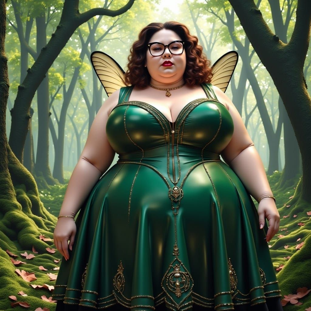 Whimsical Forest Fairy with a Plush Figure