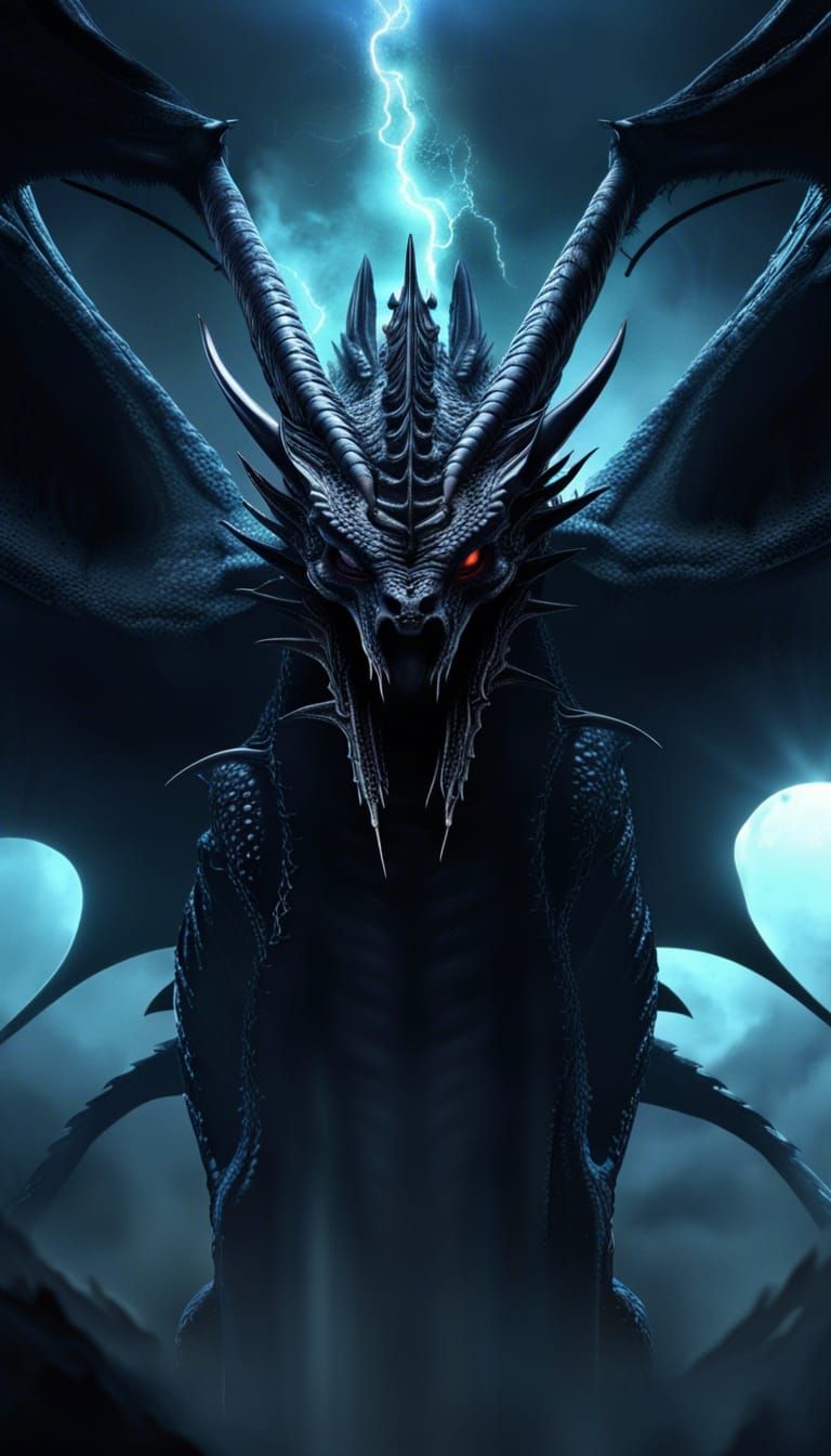 Black Alien Dragon God of the Abyss