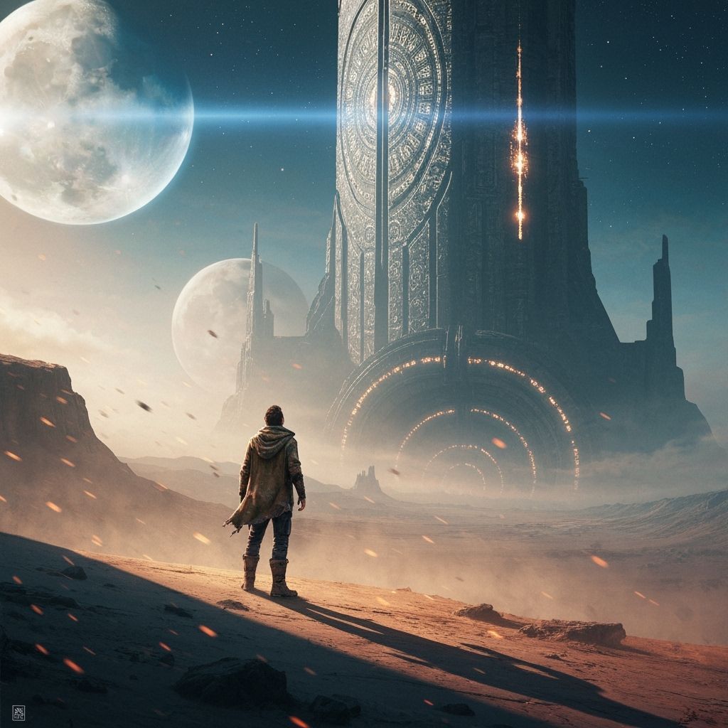 Colossal Alien Structure on Windswept Planet