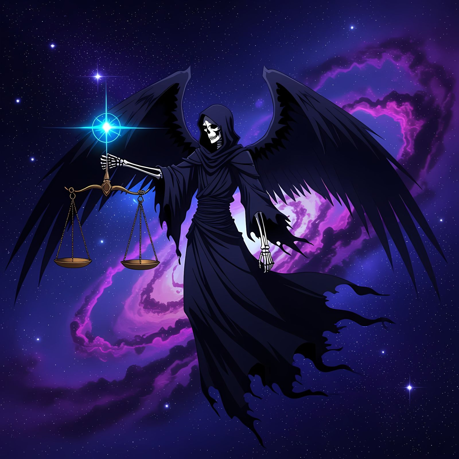 Angel of Death in Cosmic Balance