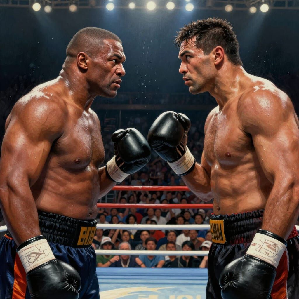 Mike Tyson and Hippo Face Off in Packed Stadium Arena