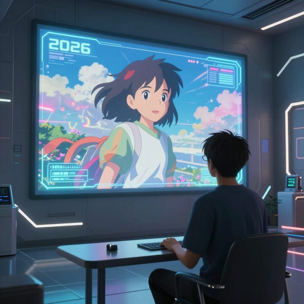 Futuristic Anime Viewing in 2026 Digital Art