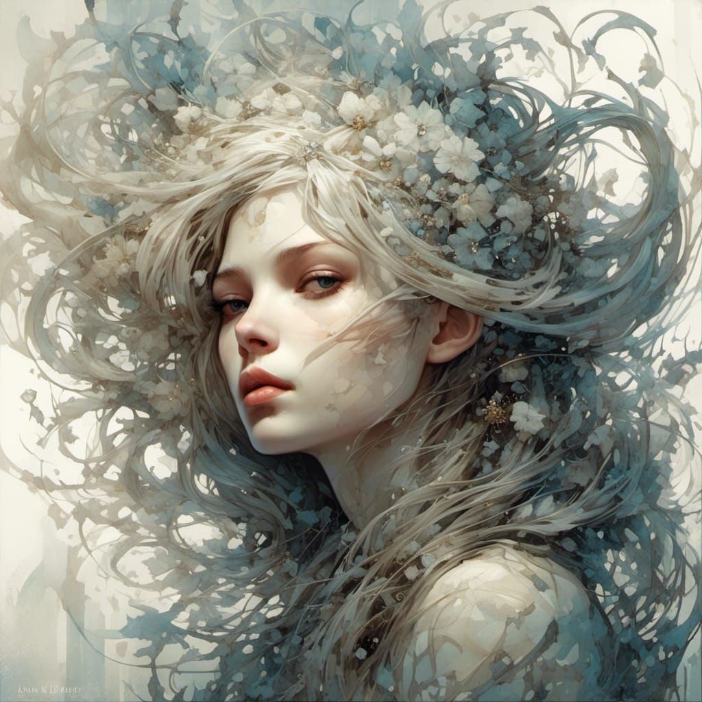 Fantasy Fairy Portrait with Elaborate Hair