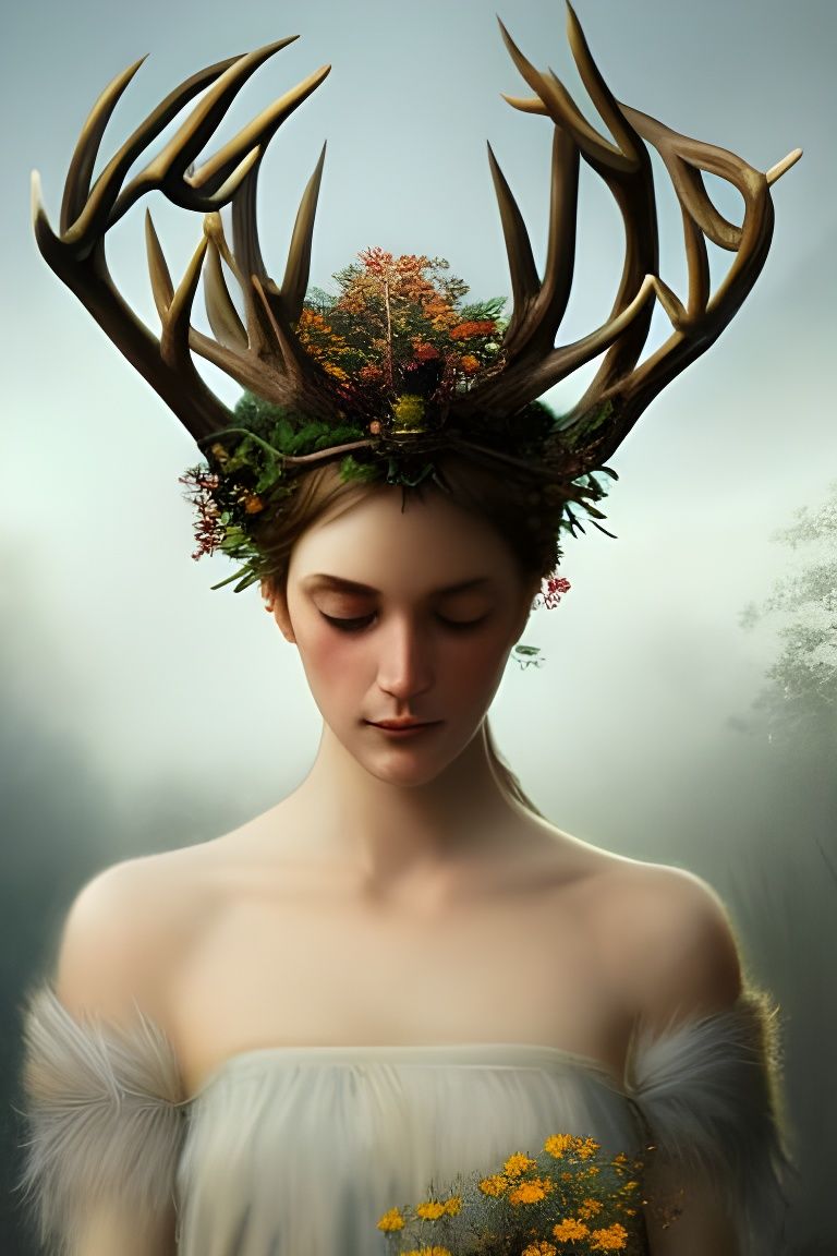Deer horn crown with twigs midsommar