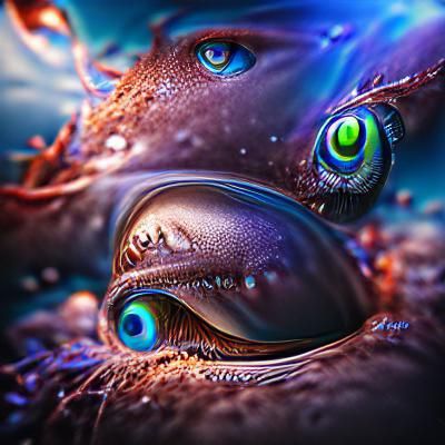 Detailed Macro View of Snail Eyes